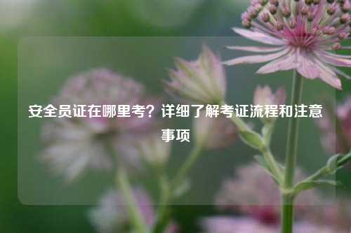 安全员证在哪里考？详细了解考证流程和注意事项-图1